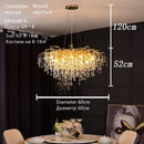 DecorBites™ Crystal Water Drop Chandelier – Luxury Ceiling Light for Hotels, Restaurants, Villas
