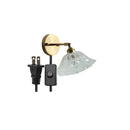 DecorBites™ Glass Shade LED Wall Light with Pull Chain Switch - Plug-In Bedroom Lamp