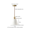 Vintage beige ceramic led pendant lamp for kitchen or dining room
