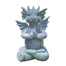 Dino garden sculpture gray dragon window figurine outdoor decor