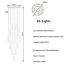 DecorBites™ Crystal LED Chandelier: Elegant Lighting for Home, Restaurant, and Bar