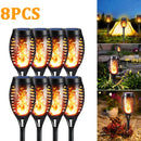 Outdoor 96LED Solar Flame Torch Lights Flickering Light Dancing Led Waterproof Garden Decoration Lawn Path Yard Patio Lamps