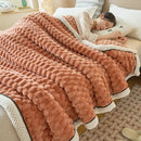 DecorBites™ Coral Fleece Warm Blanket: Cozy Thicken Winter Bed Blanket