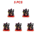 2~20PCS Wealth Waving Cat Chinese Lucky Cat Beckoning Solar Powered Small Size Crafts Home Desktop Ornaments Car Decoration