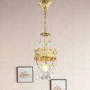 DecorBites™ Copper Crystal Chandelier: Modern Nordic LED Lighting for Home Decor