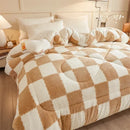 DecorBites™ Cozy Checkerboard Cashmere Weighted Blanket for Ultimate Winter Warmth