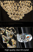 DecorBites™ Diamond Crystal Chandelier LED Living Room Hotel Lighting