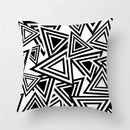 DecorBites™ Heart Stripe Pillow Cases | Black & White Polyester Cushion Covers