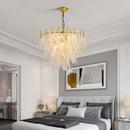 DecorBites™ Glass Leaf Luxury Chandelier LED Pendant Lights for Modern Living Room