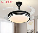 DecorBites™ LED Fan Lamp: Modern Invisible Ceiling Chandelier for Living Room, Bedroom & Dining Room