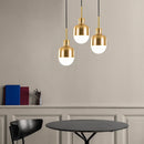DecorBites™ Gold Iron Led Pendant Lights for Kitchen Dining Room, Modern Luminaire Hanging Lamps