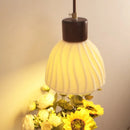 DecorBites™ Adjustable LED Wall Light Fixture with Ceramic Wood Base for Home Decor