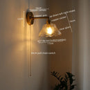 DecorBites™ Glass Sconce LED Wall Lamp, Copper Nordic Bedroom Light Fixtures