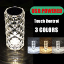 DecorBites™ Crystal LED Night Light, USB Rechargeable Ambient Lamp for Room Decor