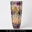 DecorBites™ Crystal Glass Vase: Elegant Dried Flower Decor for Luxury Dining Tables