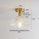 DecorBites™ Glass Grid LED Ceiling Lamp: Luxury Crystal Nordic Copper Ceiling Lights