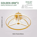 DecorBites™ LED Ceiling Fan with Remote Control, Modern Silent Lighting Fixture for Bedroom and Dining Room