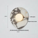DecorBites™ Green Marble Stone LED Wall Sconce Lighting for Bedroom and Hallway