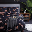 DecorBites™ Dark Flower Print Duvet Cover Set - Queen King Twin Home Bedding Quilt Covers