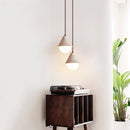 DecorBites™ Creative Stone LED Pendant Light Yellow Travertine Nordic Minimalism Hanging Lamp