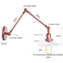 DecorBites™ Adjustable Glass Swing Arm LED Wall Sconce with Pull Chain Switch