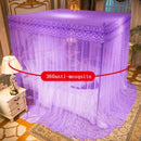 DecorBites™ Lace Mosquito Net with Stainless Steel Bracket - Queen Size Bed Tent