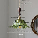 DecorBites™ Green Glass LED Pendant Light: Nordic Modern Hanging Lamp for Dining & Bedroom