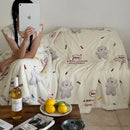 DecorBites™ Korean Cartoon Plush Blanket, Soft Nap Sofa Cover for Home Dormitory