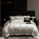 DecorBites™ 1000TC Egyptian Cotton Luxury Satin Bedding Set with Wide Hollow Edge