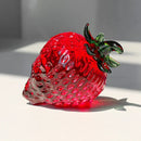 DecorBites™ Glass Red Strawberry Figurine Crystal Fruit Miniature Ornament Decor