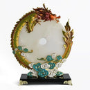 "DecorBites™ Jade Dragon Phoenix Ornament Enamel Living Room Decoration"