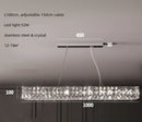 DecorBites™ Crystal LED Chandelier: Modern Luxury Chrome Steel & Clear K9 Crystal Lighting