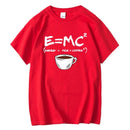Men's Cotton T-Shirt – Funny Energy=Milk+Coffee Summer Tee