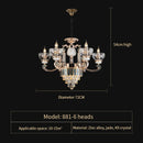 DecorBites™ Crystal Candle Chandelier: Modern European Living Room Lighting