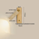 DecorBites™ Copper LED Wall Lamp: Modern Nordic Style Mirror Light with Travertine Switch