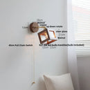 DecorBites™ LED Wall Lamp Sconce Walnut Wood Clear Glass Rotate Dining Room Mirror Light