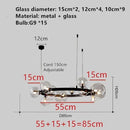DecorBites™ Clear Glass LED Chandelier: Modern Nordic Hall Parlor Lighting Fixture