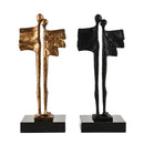 DecorBites™ Abstract Iron Cast Couple Statue for Home Decor and Family Happiness