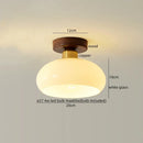 DecorBites™ Glass LED Ceiling Lamp Copper Walnut Modern Living Room Lighting Fixtures