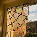 Corner Spider Web Stained Glass Spider Window Film Halloween Decoration Stunning Artwork Usable On Both Sides 7.8 X 7.8 Inches