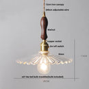 DecorBites™ Amber Glass LED Pendant Light Fixture Nordic Modern Copper Hanging Lamp