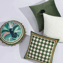 DecorBites™ Geometric Tufted Embroidery Cushion Cover 45x45cm Black White Lattice Sofa Pillow