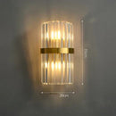 DecorBites™ Art Deco Stainless Steel Crystal LED Wall Sconce Black Gold Bedroom Corridor