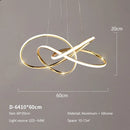 DecorBites™ Geometric Line LED Chandelier for Modern Home Decor and Lighting