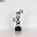 DecorBites™ Geometric Crystal Ball Desk Ornament: Abstract Crafts Crystal Artwork for Aesthetic Room Decor