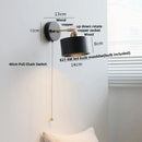 DecorBites™ Black Wood LED Wall Sconce Rotatable Stair Light, Modern Nordic Design