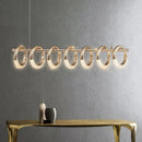DecorBites™ Gold Acrylic Circle Ring LED Pendant Chandelier