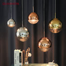 DecorBites™ Glass Ball LED Chandelier: Luxury Modern Single Head Design for Home & Commercial Spaces