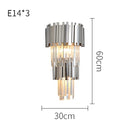 DecorBites™ Crystal Golden LED Wall Sconce Stainless Steel Postmodern Art Deco Wall Light