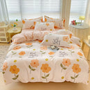 DecorBites™ Cotton Printed Bedding Set: Cozy, Breathable, All Seasons Comforter Set
